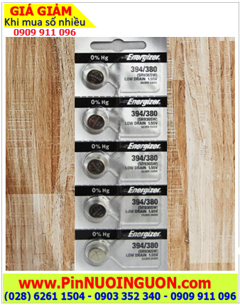 COMBO 01vỉ 5viên Energizer SR936SW-Pin 394 Silver Oxide 1.55v chính hãng |TẠM HẾT HÀNG